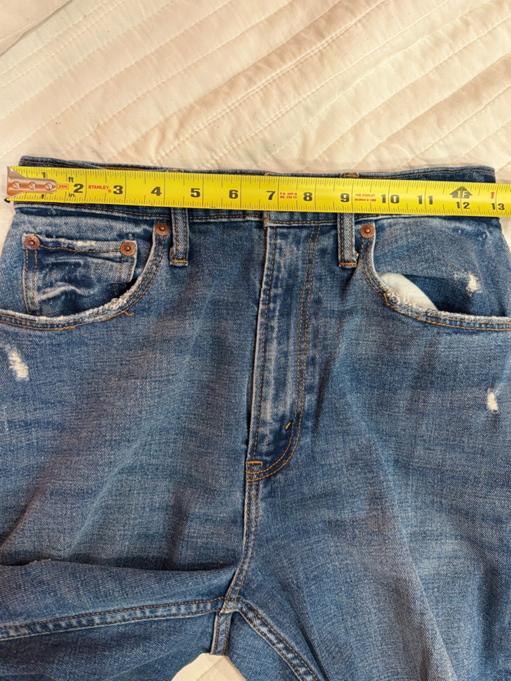 Abercrombie & Fitch The Ankle Straight Ultra High Rise Denim Jeans Curve Love 25 - Picture 6 of 6